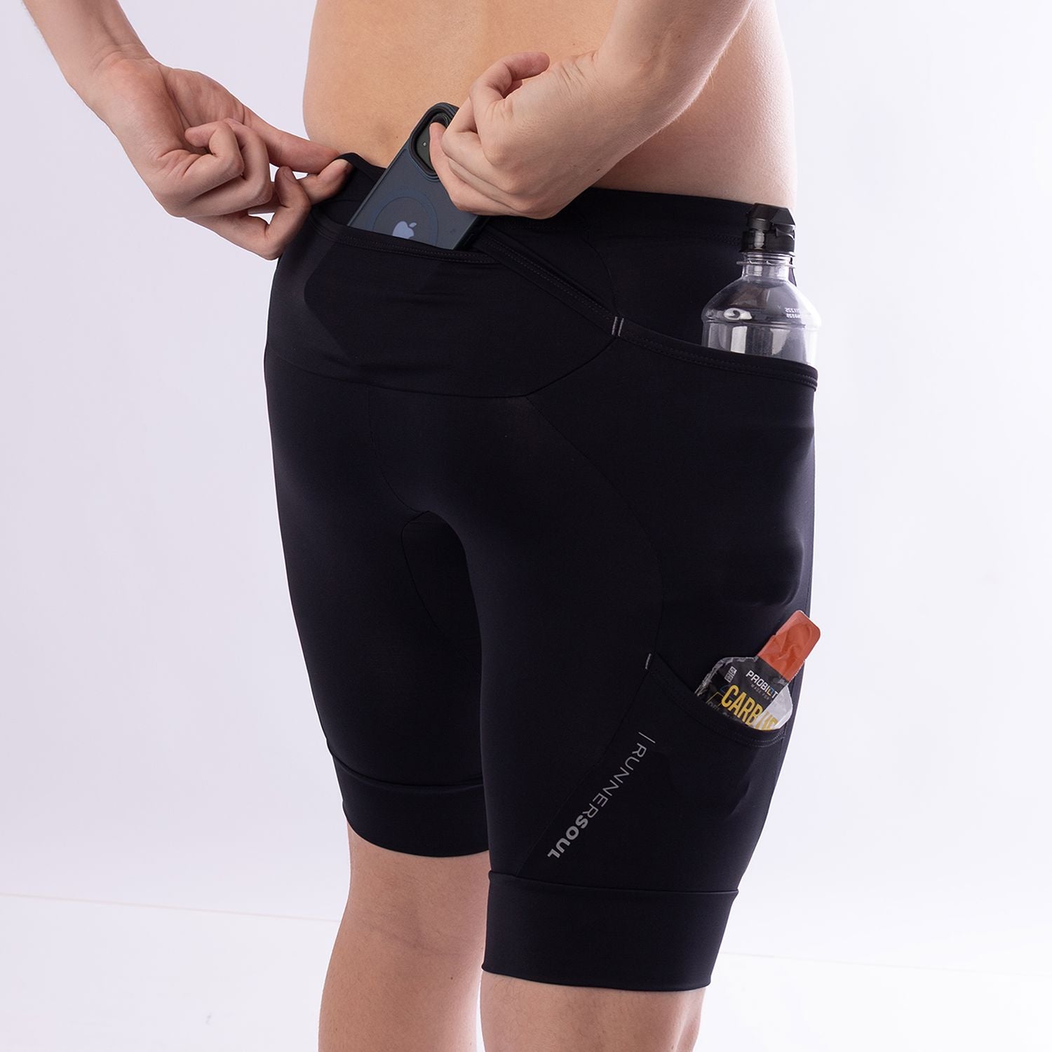 Bermuda Runner Soul | 5 Bolsos Bermuda Corrida Masculina Compressão Parte de Baixo FLETS P