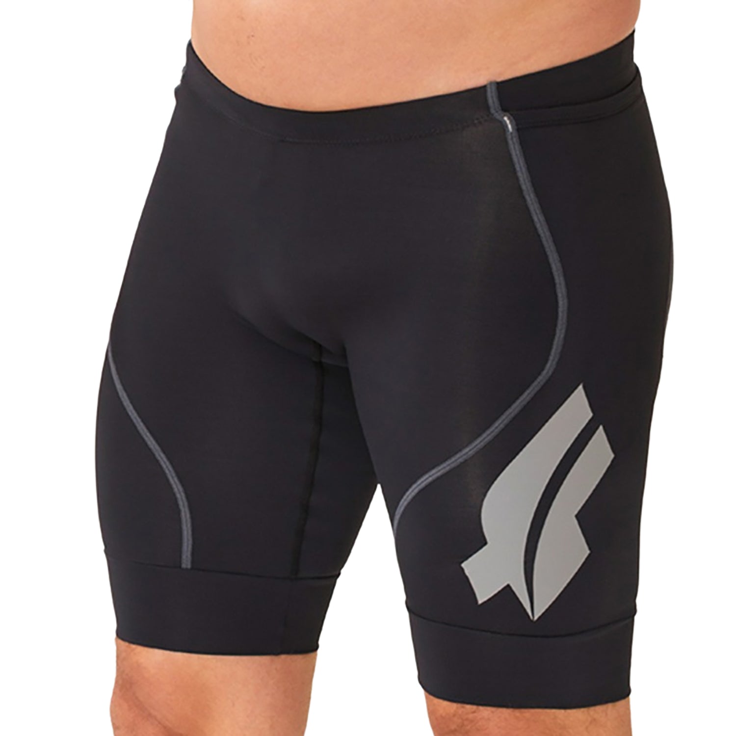 Bermuda Multisport Running - Preta l logo F ESTANHO l Masc Bermuda Corrida Masculina Compressão Parte de Baixo Flets